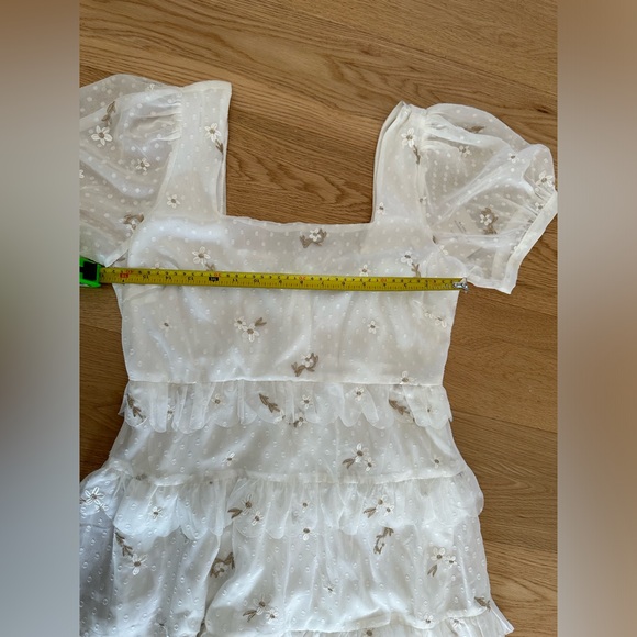 NWT Adelyn Rae Embroidered Scalloped Squareneck Midi Dress - Picture 11 of 11